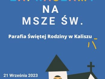 Msza na rozpoczęcie roku szkolnego 2023/2024