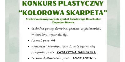 Sukces naszych przedszkolaków w konkursie „Kolorowa skarpeta”