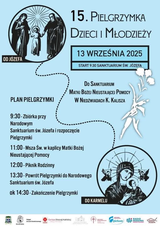 15. Pielgrzymka Dzieci i Młodzieży – od św. Józefa do Matki Bożej!